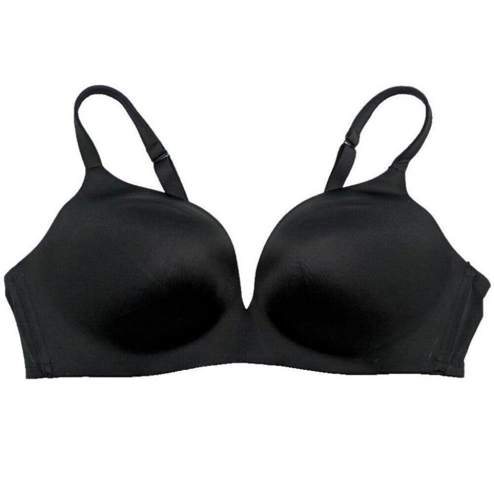 Lane Bryant Cacique Womens Simply Wire Free Plunge Bra Size 38DD Black - Picture 5 of 7